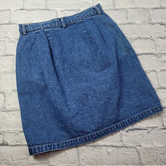 Eddie Bauer Button Front Denim Pencil Skirt size 10 - Picture 2 of 8